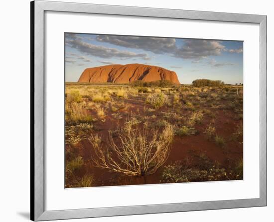 Sun Lights Sand Desert, Ayers Rock, Northern Territory, Uluru-Kata Tjuta National Park, Australia-Paul Souders-Framed Photographic Print