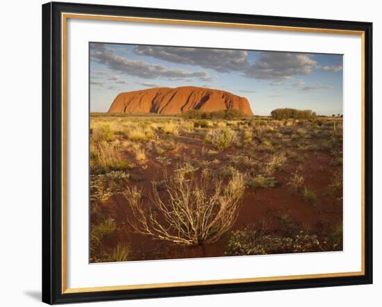 Sun Lights Sand Desert, Ayers Rock, Northern Territory, Uluru-Kata Tjuta National Park, Australia-Paul Souders-Framed Photographic Print