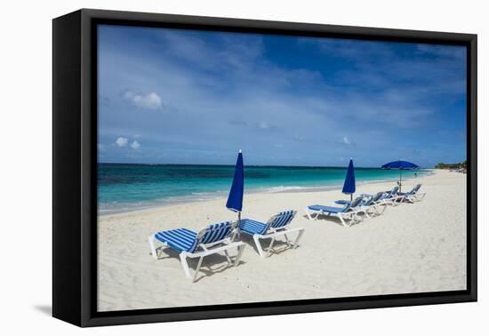 Sun loungers on world class Shoal Bay East beach, Anguilla, British Oversea territory, West Indies,-Michael Runkel-Framed Premier Image Canvas