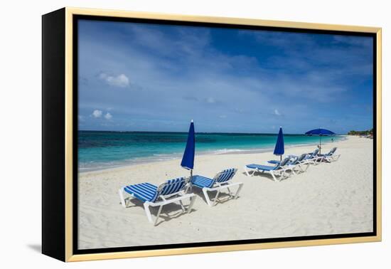 Sun loungers on world class Shoal Bay East beach, Anguilla, British Oversea territory, West Indies,-Michael Runkel-Framed Premier Image Canvas