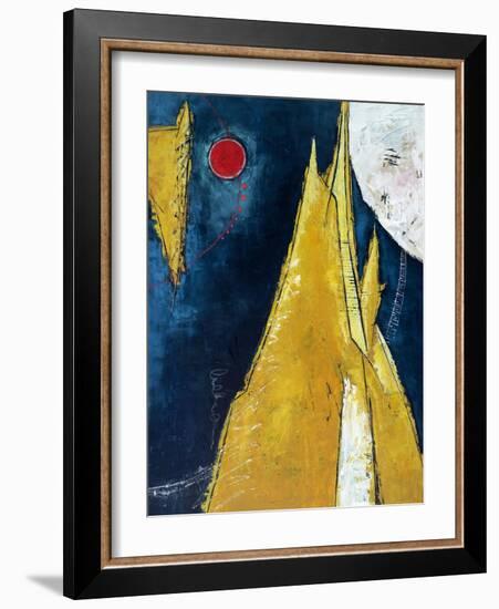 Sun, Mountain, Moon-Hyunah Kim-Framed Art Print