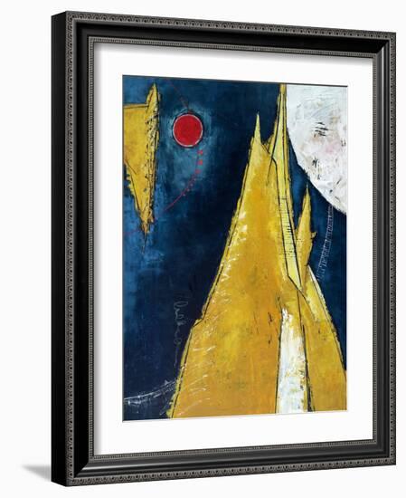 Sun, Mountain, Moon-Hyunah Kim-Framed Art Print