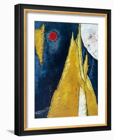 Sun, Mountain, Moon-Hyunah Kim-Framed Art Print