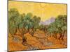 Sun over Olive Grove, 1889-Vincent van Gogh-Mounted Premium Giclee Print