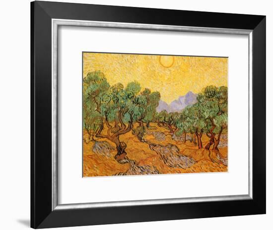 Sun over Olive Grove, 1889-Vincent van Gogh-Framed Giclee Print