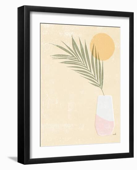 Sun Palm II Blush-Moira Hershey-Framed Art Print