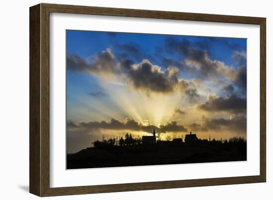 Sun Rays over Kotstrandarkirkja Church in Snaefellsnes Peninsula, Iceland-Arctic-Images-Framed Photographic Print