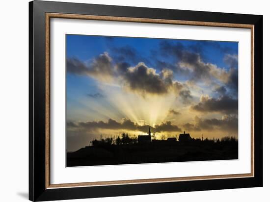 Sun Rays over Kotstrandarkirkja Church in Snaefellsnes Peninsula, Iceland-Arctic-Images-Framed Photographic Print