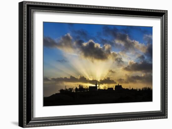 Sun Rays over Kotstrandarkirkja Church in Snaefellsnes Peninsula, Iceland-Arctic-Images-Framed Photographic Print