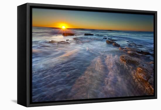 Sun Rays over the Pacific Ocean Near Sunset Cliffs in San Diego, Ca-Andrew Shoemaker-Framed Premier Image Canvas