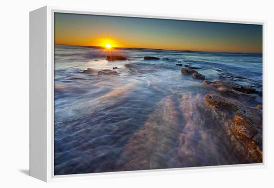 Sun Rays over the Pacific Ocean Near Sunset Cliffs in San Diego, Ca-Andrew Shoemaker-Framed Premier Image Canvas