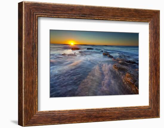 Sun Rays over the Pacific Ocean Near Sunset Cliffs in San Diego, Ca-Andrew Shoemaker-Framed Photographic Print