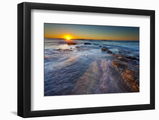 Sun Rays over the Pacific Ocean Near Sunset Cliffs in San Diego, Ca-Andrew Shoemaker-Framed Photographic Print