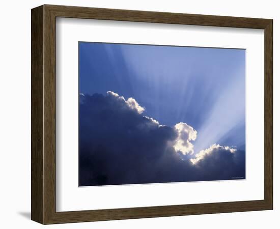 Sun Rays Through Clouds-Jon Arnold-Framed Photographic Print