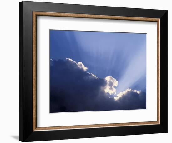 Sun Rays Through Clouds-Jon Arnold-Framed Photographic Print