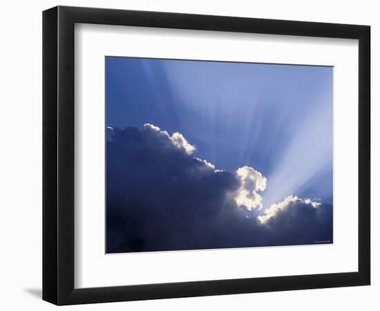 Sun Rays Through Clouds-Jon Arnold-Framed Photographic Print