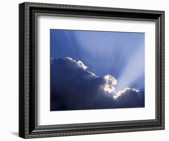 Sun Rays Through Clouds-Jon Arnold-Framed Photographic Print