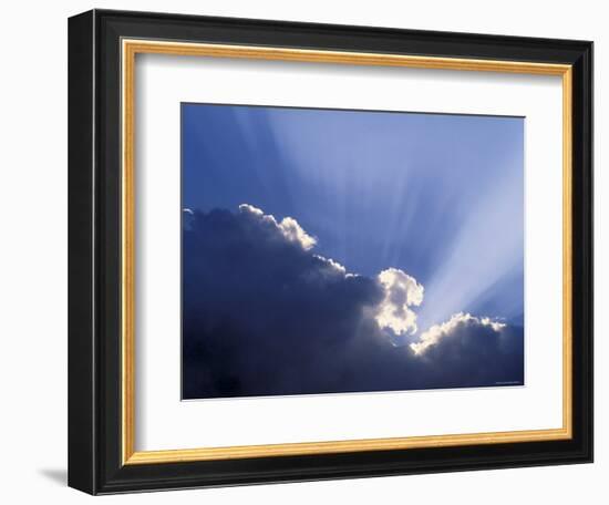 Sun Rays Through Clouds-Jon Arnold-Framed Photographic Print