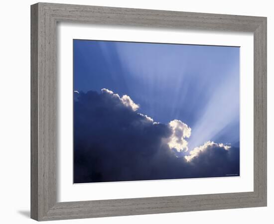 Sun Rays Through Clouds-Jon Arnold-Framed Photographic Print