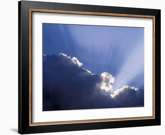 Sun Rays Through Clouds-Jon Arnold-Framed Photographic Print