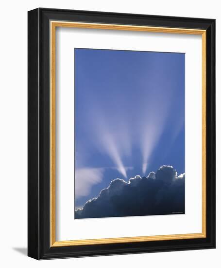 Sun Rays Through Clouds-Jon Arnold-Framed Photographic Print