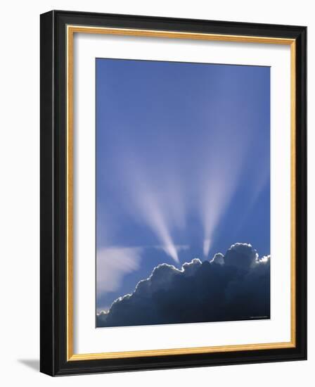 Sun Rays Through Clouds-Jon Arnold-Framed Photographic Print