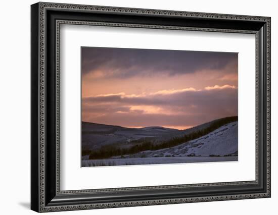 Sun rise in Scotland over hills-Sue Demetriou-Framed Photographic Print