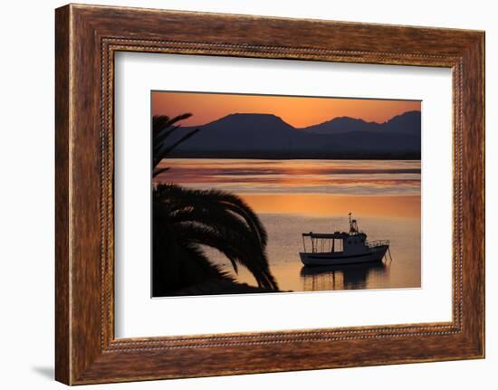 Sun Rise over the Lagoon of Sant'Antioco, Sardinia, Italy, Mediterranean, Europe-Oliviero Olivieri-Framed Photographic Print