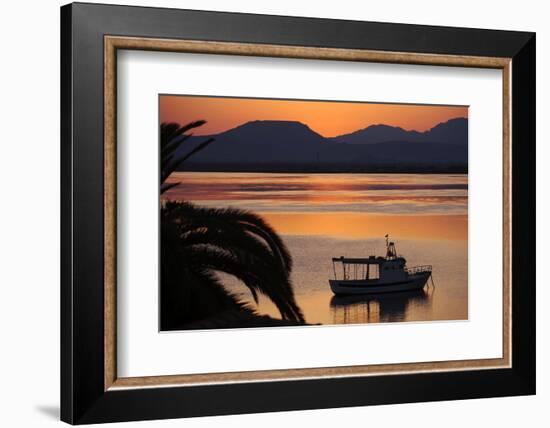 Sun Rise over the Lagoon of Sant'Antioco, Sardinia, Italy, Mediterranean, Europe-Oliviero Olivieri-Framed Photographic Print