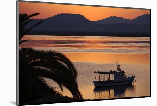 Sun Rise over the Lagoon of Sant'Antioco, Sardinia, Italy, Mediterranean, Europe-Oliviero Olivieri-Mounted Photographic Print