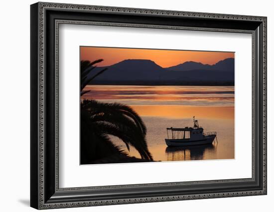 Sun Rise over the Lagoon of Sant'Antioco, Sardinia, Italy, Mediterranean, Europe-Oliviero Olivieri-Framed Photographic Print