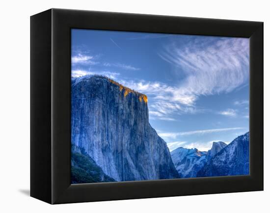 Sun Rises, First Light on Top of El Capitan, Yosemite, California, USA-Tom Norring-Framed Premier Image Canvas