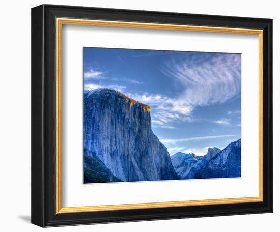 Sun Rises, First Light on Top of El Capitan, Yosemite, California, USA-Tom Norring-Framed Photographic Print