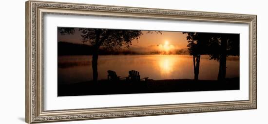 Sun Rising over Lake Placid, New York-null-Framed Photographic Print