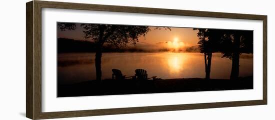 Sun Rising over Lake Placid, New York-null-Framed Photographic Print