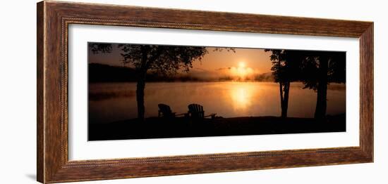 Sun Rising over Lake Placid, New York-null-Framed Photographic Print