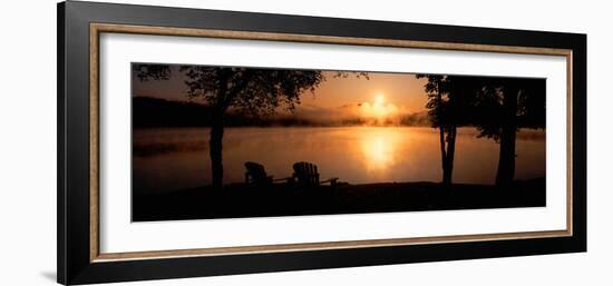 Sun Rising over Lake Placid, New York-null-Framed Photographic Print