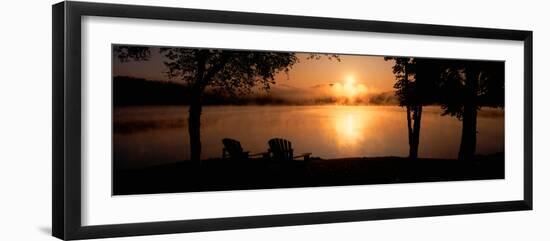 Sun Rising over Lake Placid, New York-null-Framed Photographic Print