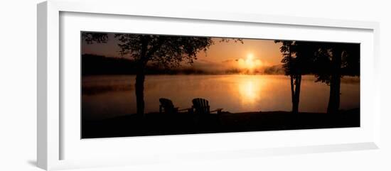 Sun Rising over Lake Placid, New York-null-Framed Photographic Print