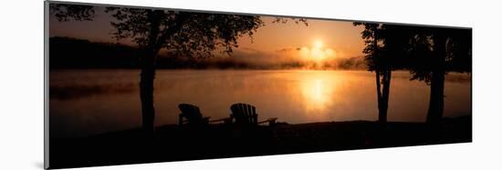 Sun Rising over Lake Placid, New York-null-Mounted Photographic Print