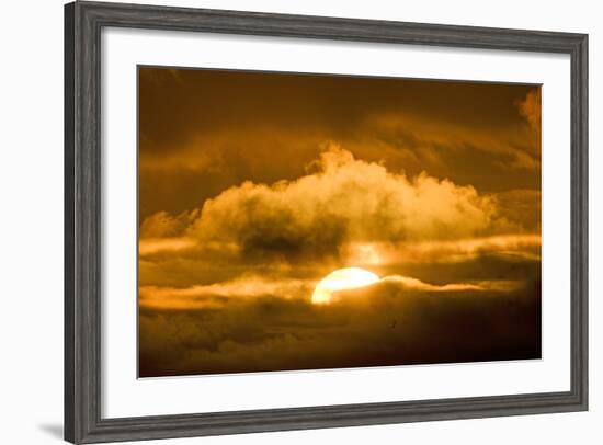 Sun Rising Through the Clouds at Dawn, ANWR, Alaska, USA-Steve Kazlowski-Framed Photographic Print