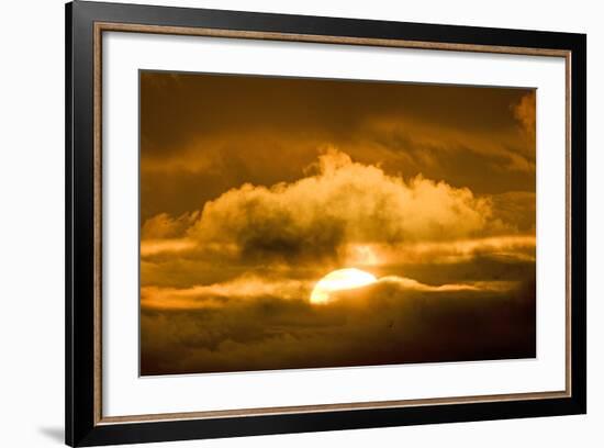 Sun Rising Through the Clouds at Dawn, ANWR, Alaska, USA-Steve Kazlowski-Framed Photographic Print