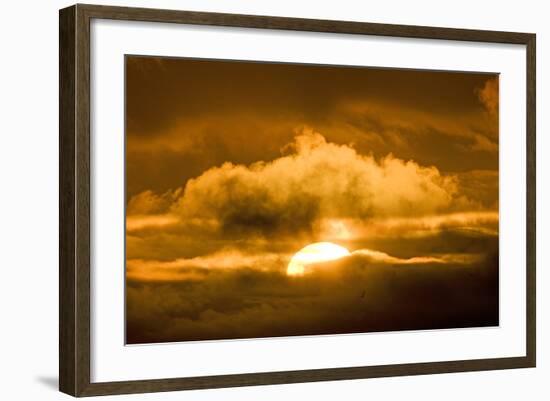 Sun Rising Through the Clouds at Dawn, ANWR, Alaska, USA-Steve Kazlowski-Framed Photographic Print