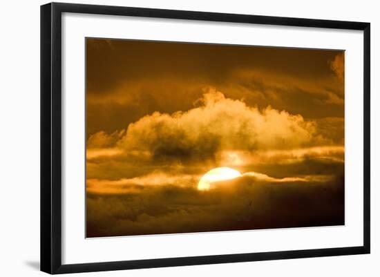 Sun Rising Through the Clouds at Dawn, ANWR, Alaska, USA-Steve Kazlowski-Framed Photographic Print