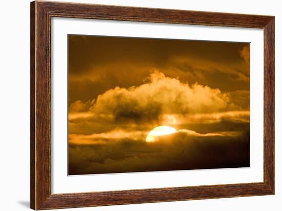 Sun Rising Through the Clouds at Dawn, ANWR, Alaska, USA-Steve Kazlowski-Framed Photographic Print