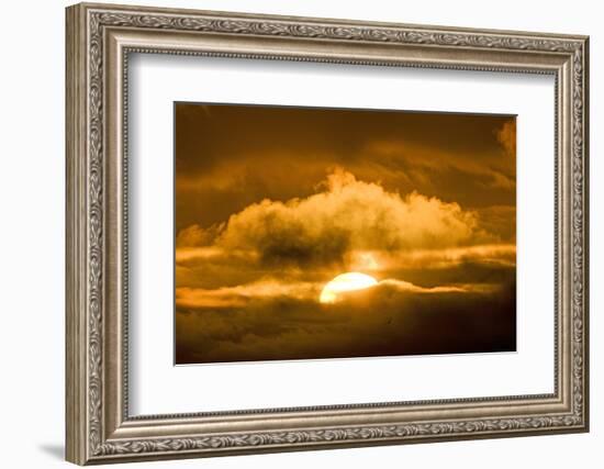 Sun Rising Through the Clouds at Dawn, ANWR, Alaska, USA-Steve Kazlowski-Framed Photographic Print