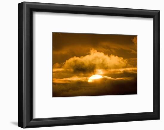 Sun Rising Through the Clouds at Dawn, ANWR, Alaska, USA-Steve Kazlowski-Framed Photographic Print