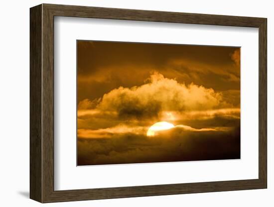 Sun Rising Through the Clouds at Dawn, ANWR, Alaska, USA-Steve Kazlowski-Framed Photographic Print