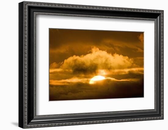 Sun Rising Through the Clouds at Dawn, ANWR, Alaska, USA-Steve Kazlowski-Framed Photographic Print