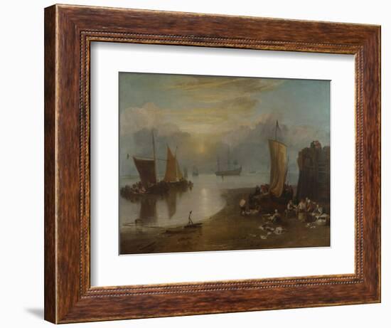 Sun Rising Through Vapour, Fishermen Cleaning and Selling Fish, 1804-1806-J. M. W. Turner-Framed Giclee Print